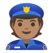 Emoji 👮🏽 Agente Di Polizia: Carnagione Olivastra su Google Android 11.0 December 2020 Feature Drop.