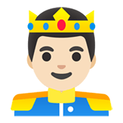 Emoji 🤴🏻 Principe: Carnagione Chiara su Google Android 11.0 December 2020 Feature Drop.