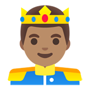 🤴🏽 Emoji Príncipe: Pele Morena na Google Android 11.0 December 2020 Feature Drop.