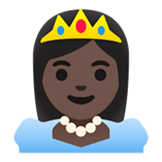 👸🏿 Emoji Princesa: Tono De Piel Oscuro en Google Android 11.0 December 2020 Feature Drop.