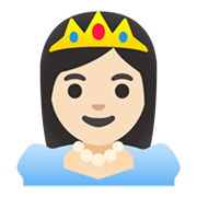 Emoji 👸🏻 Principessa: Carnagione Chiara su Google Android 11.0 December 2020 Feature Drop.