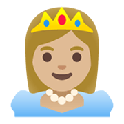 Émoji 👸🏼 Princesse : Peau Moyennement Claire sur Google Android 11.0 December 2020 Feature Drop.