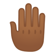 🤚🏾 Emoji Dorso Da Mão Levantado: Pele Morena Escura na Google Android 11.0 December 2020 Feature Drop.