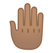 Emoji 🤚🏽 Dorso Mano Alzata: Carnagione Olivastra su Google Android 11.0 December 2020 Feature Drop.