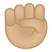 Emoji ✊🏼 Pugno: Carnagione Abbastanza Chiara su Google Android 11.0 December 2020 Feature Drop.