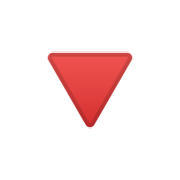 Émoji 🔻 Triangle Rouge Pointant Vers Le Bas sur Google Android 11.0 December 2020 Feature Drop.