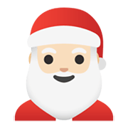 🎅🏻 Emoji Papá Noel: Tono De Piel Claro en Google Android 11.0 December 2020 Feature Drop.