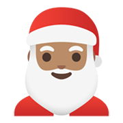 Emoji 🎅🏽 Babbo Natale: Carnagione Olivastra su Google Android 11.0 December 2020 Feature Drop.