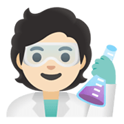 Emoji 🧑🏻‍🔬 Persona Che Lavora In Campo Scientifico: Carnagione Chiara su Google Android 11.0 December 2020 Feature Drop.