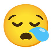 Emoji 😪 Faccina Assonnata su Google Android 11.0 December 2020 Feature Drop.
