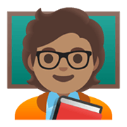 Emoji 🧑🏽‍🏫 Insegnante: Carnagione Olivastra su Google Android 11.0 December 2020 Feature Drop.