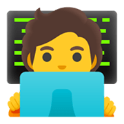 Emoji 🧑‍💻 Persona Esperta Di Tecnologia su Google Android 11.0 December 2020 Feature Drop.