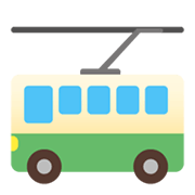 Émoji 🚎 Trolleybus sur Google Android 11.0 December 2020 Feature Drop.