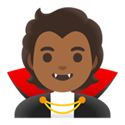 🧛🏾 Emoji Vampiro: Pele Morena Escura na Google Android 11.0 December 2020 Feature Drop.