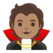 Emoji 🧛🏽 Vampiro: Carnagione Olivastra su Google Android 11.0 December 2020 Feature Drop.