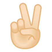 ✌🏻 Emoji Mão Em V De Vitória: Pele Clara na Google Android 11.0 December 2020 Feature Drop.