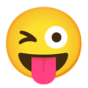 Emoji 😜 Faccina Che Fa L’occhiolino E Mostra La Lingua su Google Android 11.0 December 2020 Feature Drop.