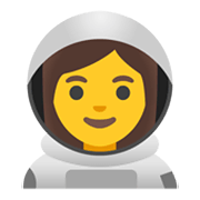 Emoji 👩‍🚀 Astronauta Donna su Google Android 11.0 December 2020 Feature Drop.