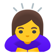🙇‍♀️ Emoji Mulher Fazendo Reverência na Google Android 11.0 December 2020 Feature Drop.