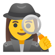 Emoji 🕵️‍♀️ Investigatrice su Google Android 11.0 December 2020 Feature Drop.
