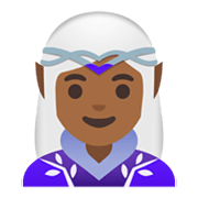 🧝🏾‍♀️ Emoji Elfa: Pele Morena Escura na Google Android 11.0 December 2020 Feature Drop.