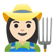 👩🏻‍🌾 Emoji Agricultora: Tono De Piel Claro en Google Android 11.0 December 2020 Feature Drop.