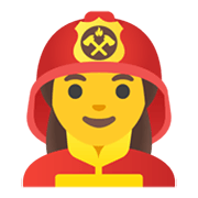 Émoji 👩‍🚒 Pompier Femme sur Google Android 11.0 December 2020 Feature Drop.