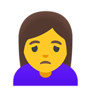 Emoji 🙍‍♀️ Donna Corrucciata su Google Android 11.0 December 2020 Feature Drop.