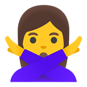 🙅‍♀️ Emoji Mulher Fazendo Gesto De «não» na Google Android 11.0 December 2020 Feature Drop.
