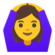 Émoji 🙆‍♀️ Femme Faisant Un Geste D’acceptation sur Google Android 11.0 December 2020 Feature Drop.