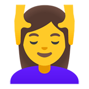 💆‍♀️ Emoji Mujer Recibiendo Masaje en Google Android 11.0 December 2020 Feature Drop.