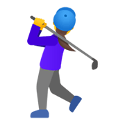 🏌️‍♀️ Emoji Mujer Jugando Al Golf en Google Android 11.0 December 2020 Feature Drop.