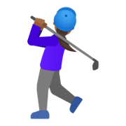 🏌🏾‍♀️ Emoji Mujer Jugando Al Golf: Tono De Piel Oscuro Medio en Google Android 11.0 December 2020 Feature Drop.