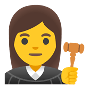 Émoji 👩‍⚖️ Juge Femme sur Google Android 11.0 December 2020 Feature Drop.