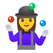 Emoji 🤹‍♀️ Giocoliere Donna su Google Android 11.0 December 2020 Feature Drop.