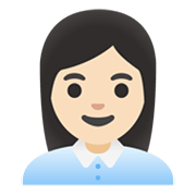 👩🏻‍💼 Emoji Oficinista Mujer: Tono De Piel Claro en Google Android 11.0 December 2020 Feature Drop.