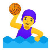Emoji 🤽‍♀️ Pallanuotista Donna su Google Android 11.0 December 2020 Feature Drop.