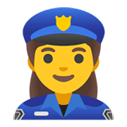 Emoji 👮‍♀️ Poliziotta su Google Android 11.0 December 2020 Feature Drop.