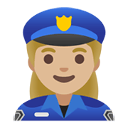 Emoji 👮🏼‍♀️ Poliziotta: Carnagione Abbastanza Chiara su Google Android 11.0 December 2020 Feature Drop.