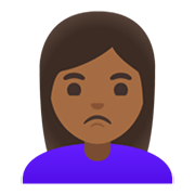 🙎🏾‍♀️ Emoji Mulher Fazendo Bico: Pele Morena Escura na Google Android 11.0 December 2020 Feature Drop.