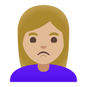 🙎🏼‍♀️ Emoji Mujer Haciendo Pucheros: Tono De Piel Claro Medio en Google Android 11.0 December 2020 Feature Drop.