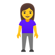 🧍‍♀️ Emoji stehende Frau Google Android 11.0 December 2020 Feature Drop.
