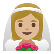 Émoji 👰🏼‍♀️ Femme au voile: Peau Moyennement Claire sur Google Android 11.0 December 2020 Feature Drop.