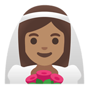 Emoji 👰🏽‍♀️ Donna con il velo: Carnagione Olivastra su Google Android 11.0 December 2020 Feature Drop.