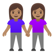 👭🏽 Emoji händchenhaltende Frauen: mittlere Hautfarbe Google Android 11.0 December 2020 Feature Drop.