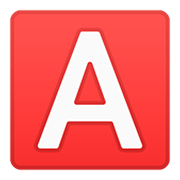 🅰️ Emoji Großbuchstabe A in rotem Quadrat Google Android 11.0.