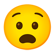 😧 Emoji qualvolles Gesicht Google Android 11.0.