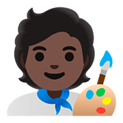 🧑🏿‍🎨 Emoji Artista: Pele Escura na Google Android 11.0.