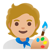 🧑🏼‍🎨 Emoji Artista: Pele Morena Clara na Google Android 11.0.