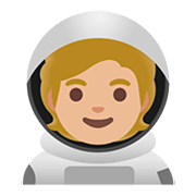 Emoji 🧑🏼‍🚀 Astronauta: Carnagione Abbastanza Chiara su Google Android 11.0.